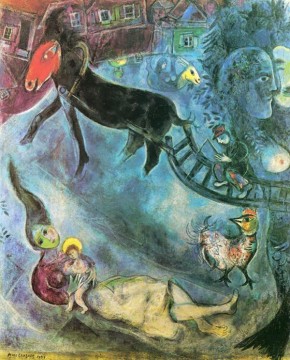 Madonna with the Sleigh contemporary Marc Chagall Oil Paintings
